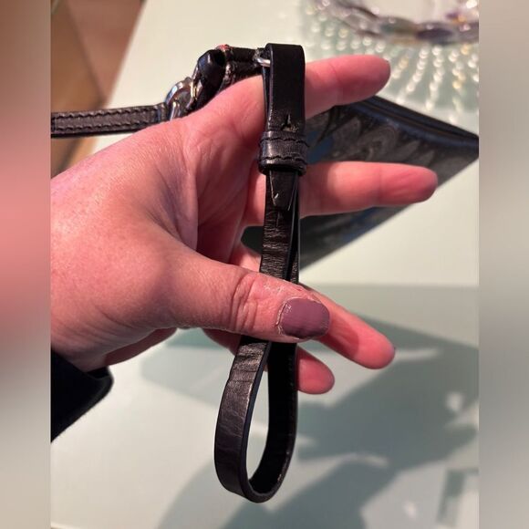 GIVENCHY Black Red & Blue White Scarf Print PVC Leather Tote Bag w inside bag - Picture 7 of 16